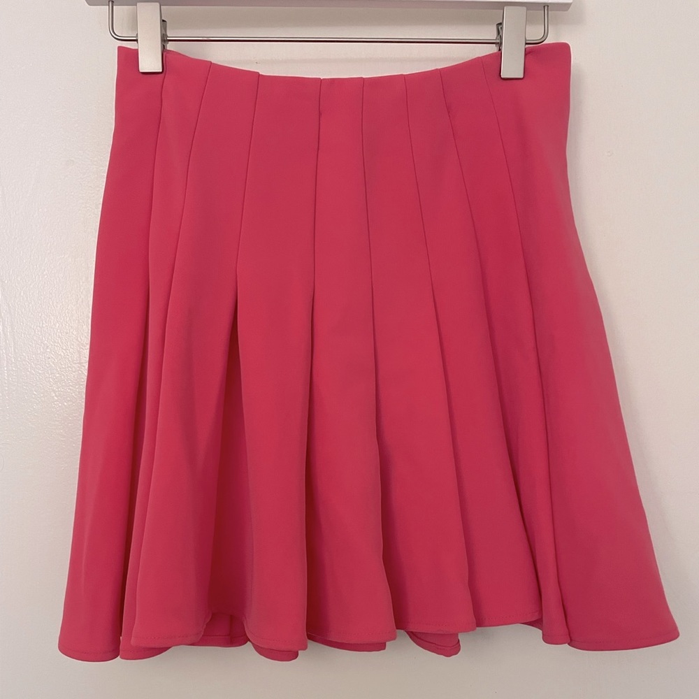 H&M pleated mini skirt bubblegum pink
